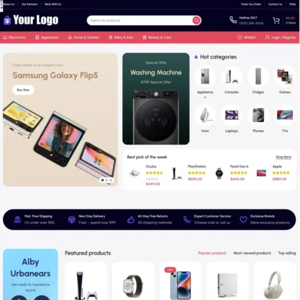 eCommerce Marketplace Website Design with Free VPS Web Hosting