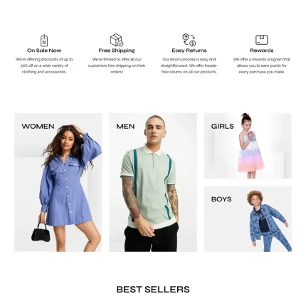 Apparel Shop Website Design with Free VPS Web Hosting