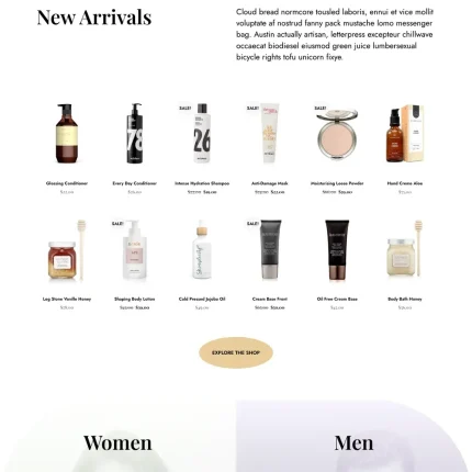 Cosmetic Store Website Design with Free VPS Web Hosting