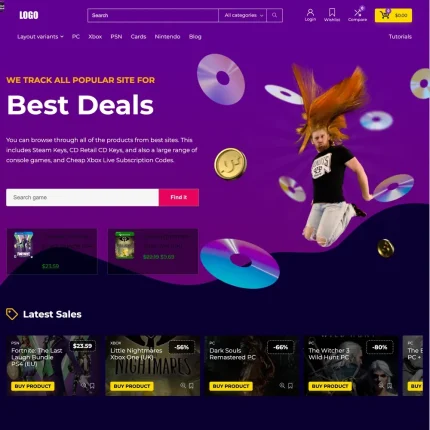 Gaming Affiliate Website Design with Free VPS Web Hosting