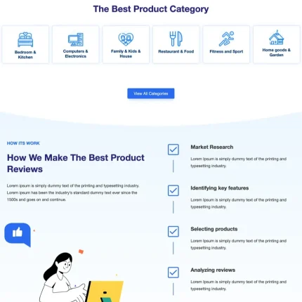 Review Listing Website Design with Free VPS Web Hosting
