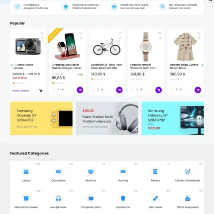 Universal E-commerce Website Design with Free VPS Web Hosting