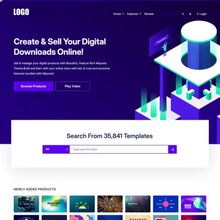 Digital Download Website Design with Free VPS Web Hosting