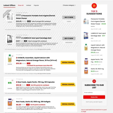 Discount Coupon Website Design with Free VPS Web Hosting
