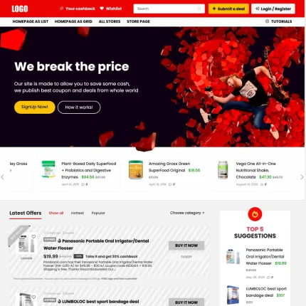 Discount Coupon Website Design with Free VPS Web Hosting