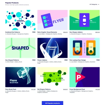 Graphic Marketplace Website Design with Free VPS Web Hosting