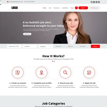 Job Board Website Design with Free VPS Web Hosting