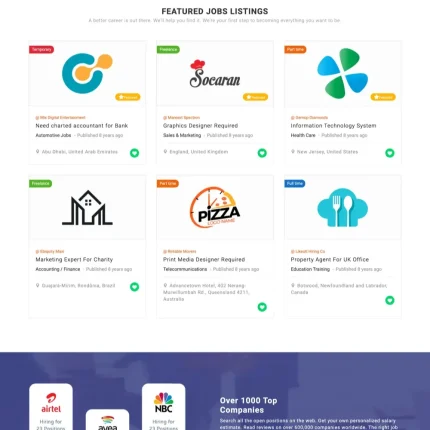 Job Finder Website Design with Free VPS Web Hosting