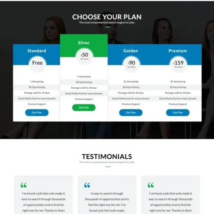 Search Jobs Website Design with Free VPS Web Hosting