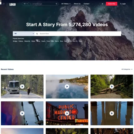 Videography Marketplace Website Design with Free VPS Web Hosting